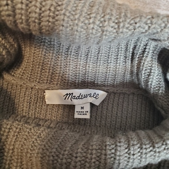 Madewell Green Cowl Neck Knit Sweater sz med - Picture 5 of 12
